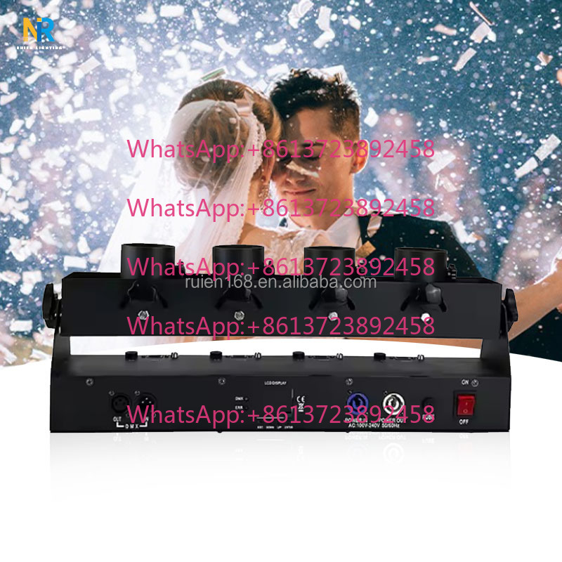 Confetti Cannon Tube - DMX 512 Vierbuis Confettimachine, Papierconfettimachine, Confettikanon