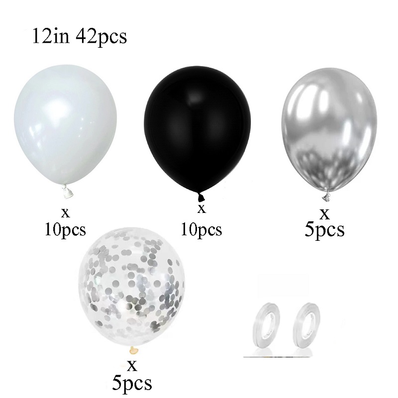 42 stks Zilver Zwart Wit Confe - Balloon Pump Hand recensie en prijs